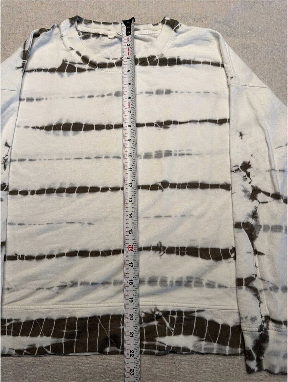 Splendid Collection Long Sleeve Top Size S White Greys-clean-SKU#19 - Picture 3 of 8